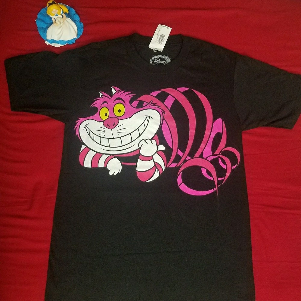 Disney Black and Pink Cheshire Cat Tee